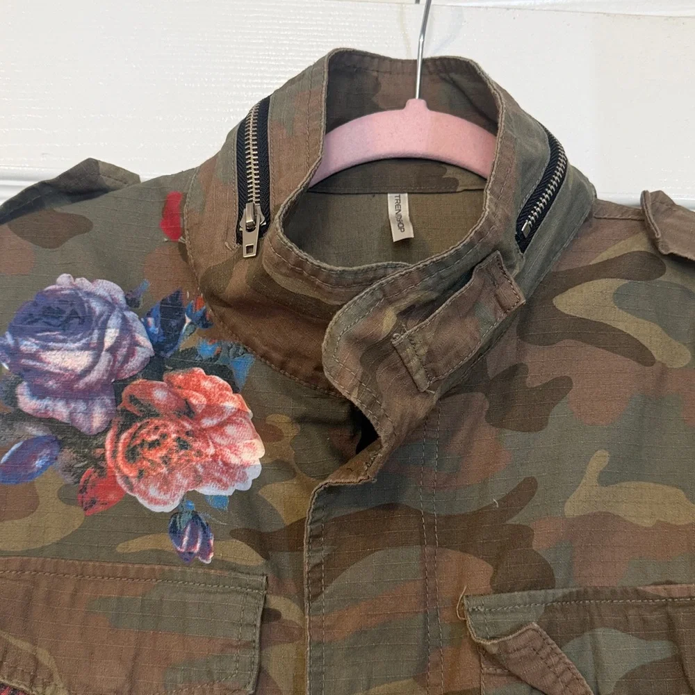 Floral print camo utility jacket - Picture 4 of 12